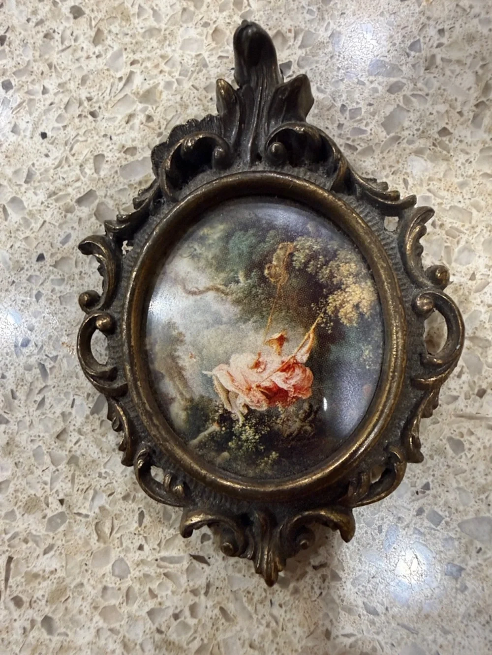 1950s - Made in Italy, Brass Vintage-Style Floral Wall Decor look ofAntique Gold - Picture 5 of 15